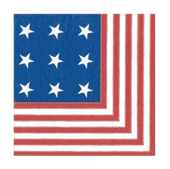 Caspari Cocktail Napkins: Star Spangled Banner